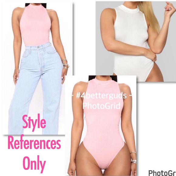 Fashion Nova Mock Neck Sleeveless Bodysuit Hot Pink Medium - Picture 10 of 14